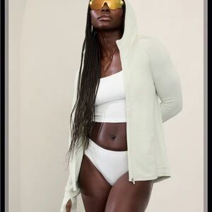 Athleta Mint Cream Hooded UPF Coverup